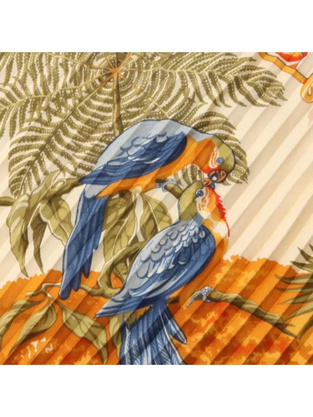 Hermes Scarf Carre Plisse Aloha Silk